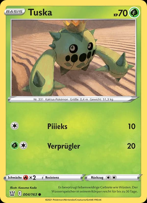 Tuska card in German