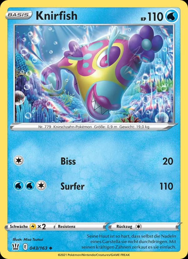 Knirfish card in German