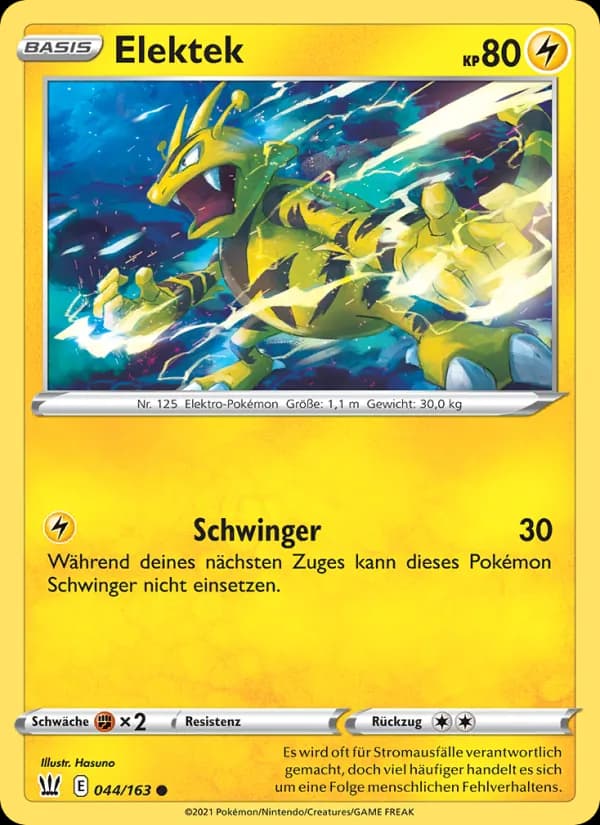 Elektek card in German