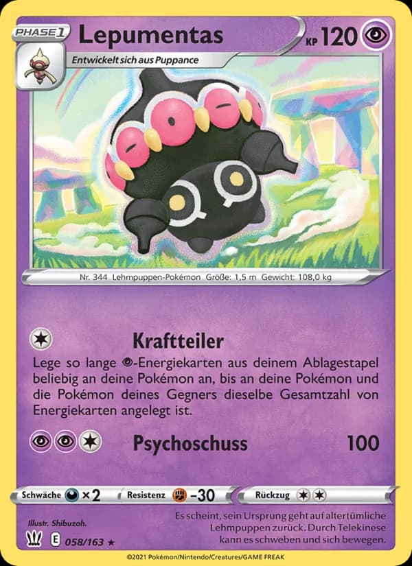 Lepumentas card in German