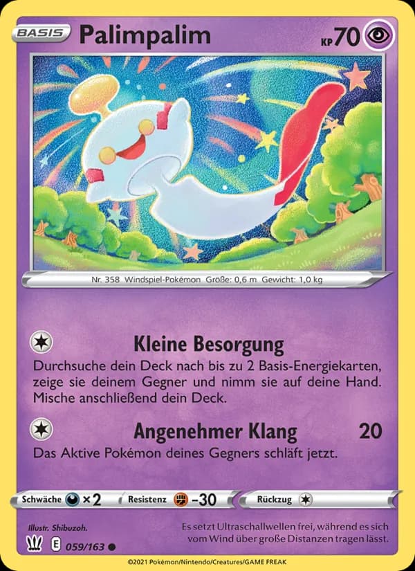 Palimpalim card in German