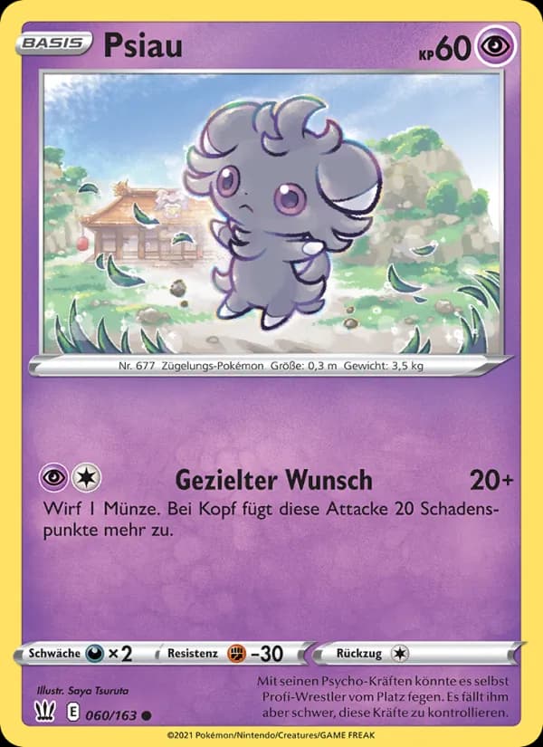 Psiau card in German