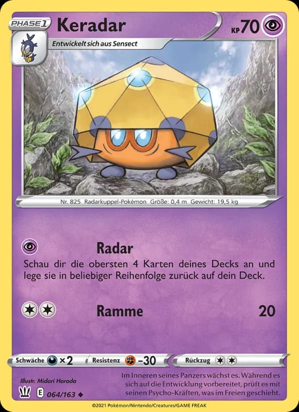 Keradar card in German