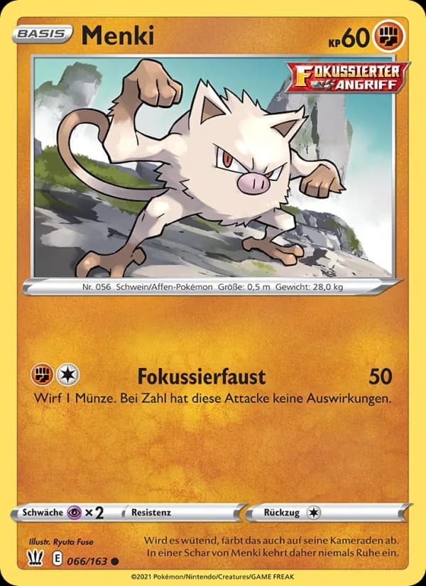 Menki card in German