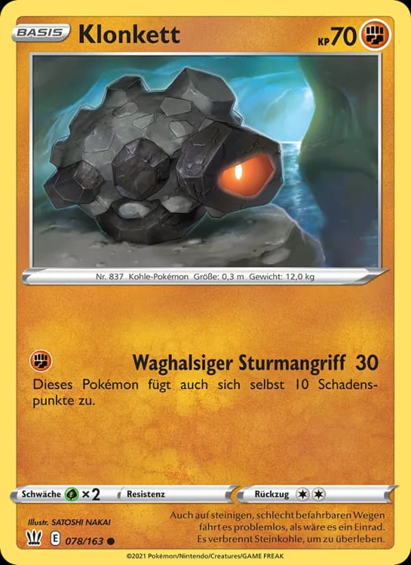 Klonkett card in German