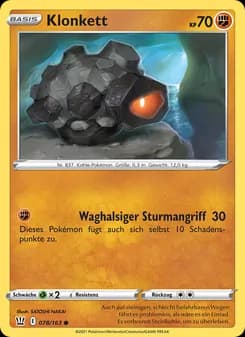 Klonkett card in German