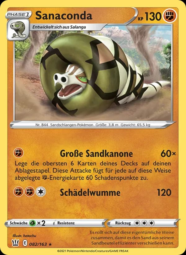 Sanaconda card in German