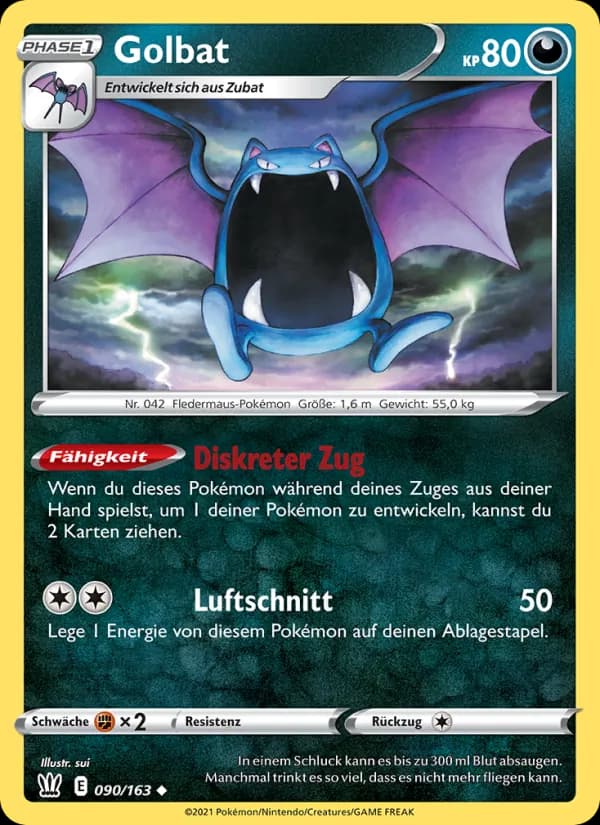 Golbat card in German