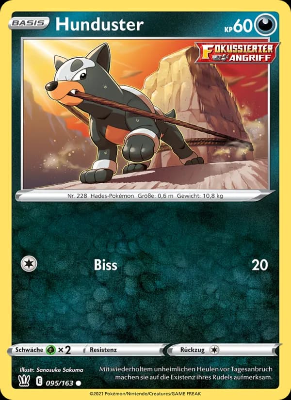 Hunduster card in German