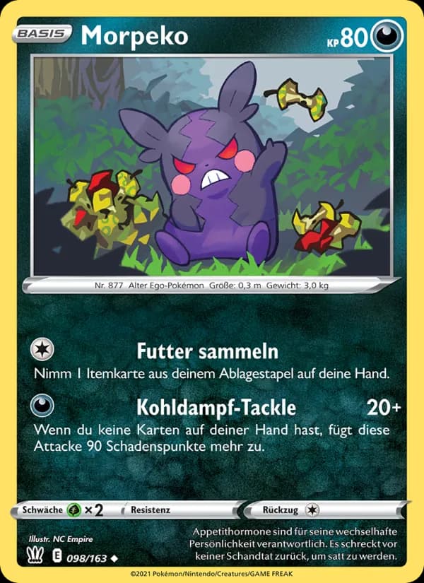 Morpeko card in German