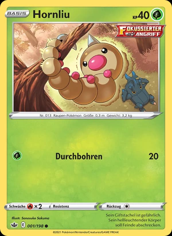Hornliu card in German