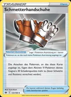 Schmetterhandschuhe card in German