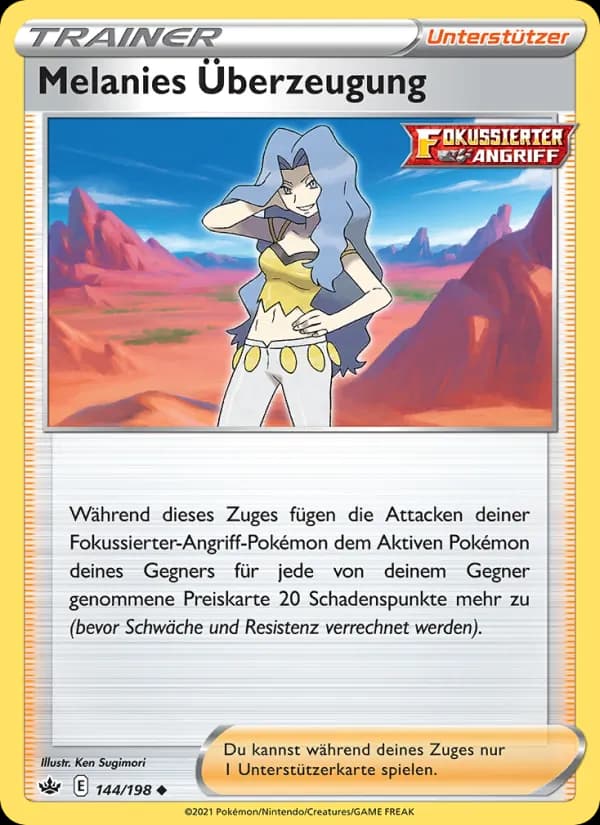 Melanies Überzeugung card in German