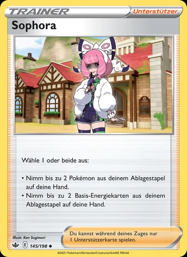 Sophora card in German