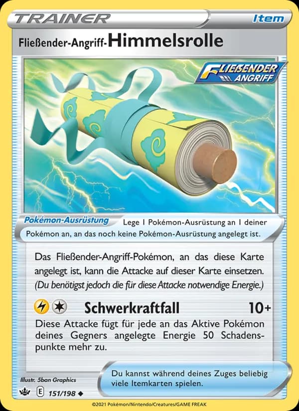 Fließender-Angriff-Himmelsrolle card in German