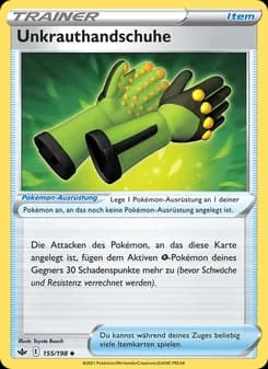 Unkrauthandschuhe card in German