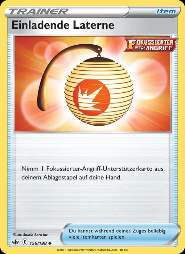 Einladende Laterne card in German