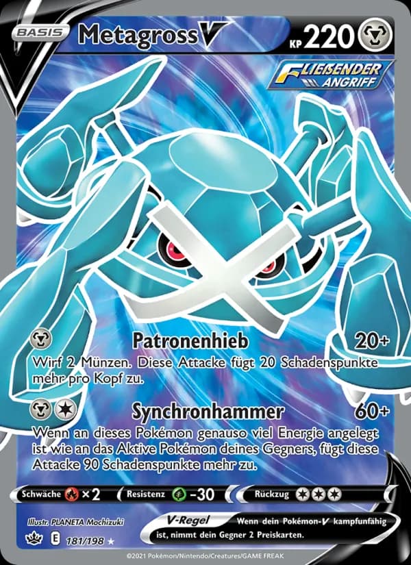 Metagross V card in German