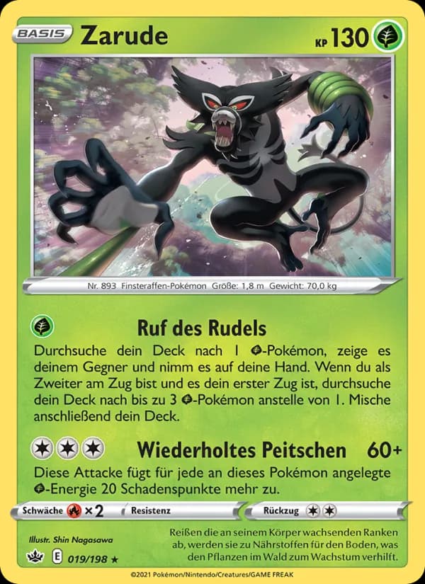 Zarude card in German