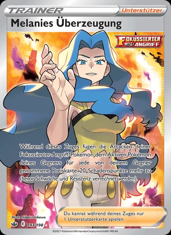 Melanies Überzeugung card in German