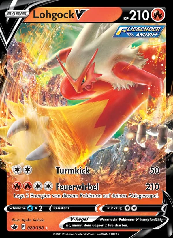 Lohgock V card in German