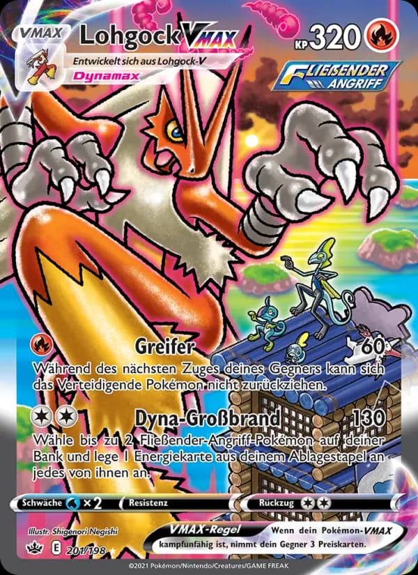Lohgock VMAX card in German