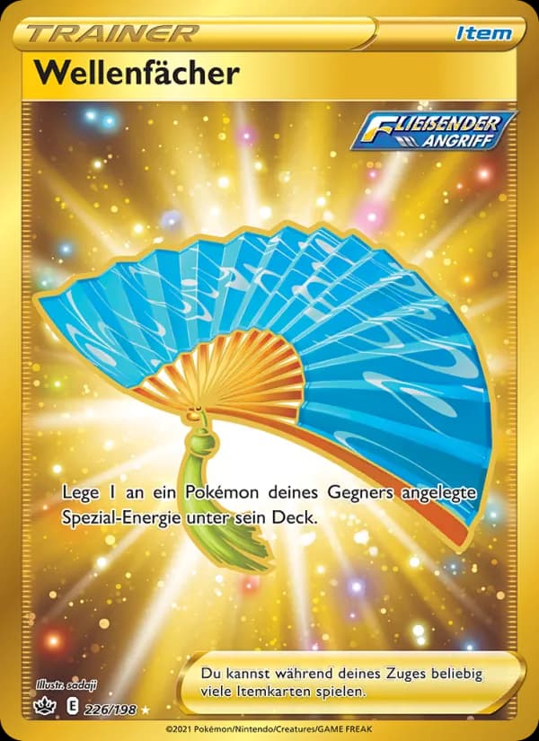 Wellenfächer card in German