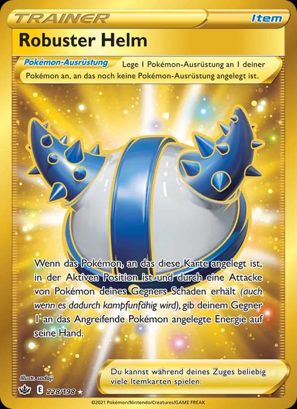 Robuster Helm card in German