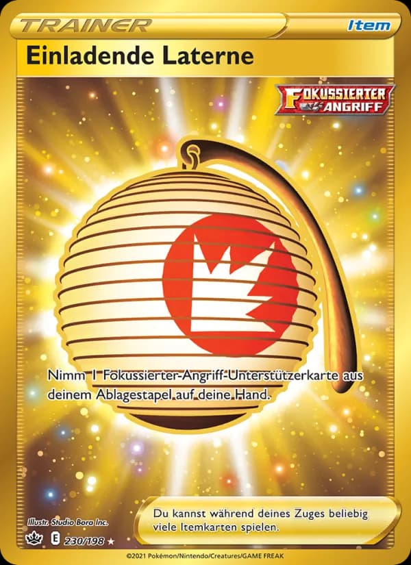 Einladende Laterne card in German