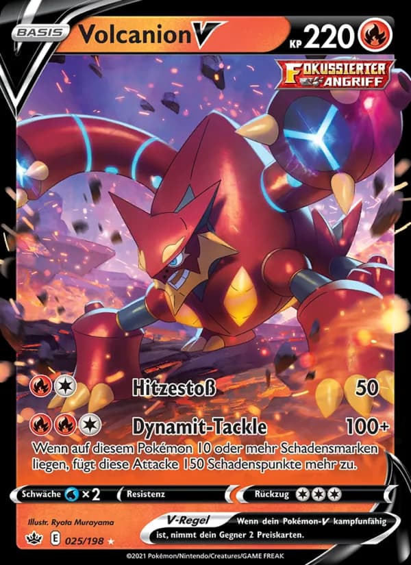 Volcanion V card in German