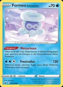 Formeo Schneeform card in German