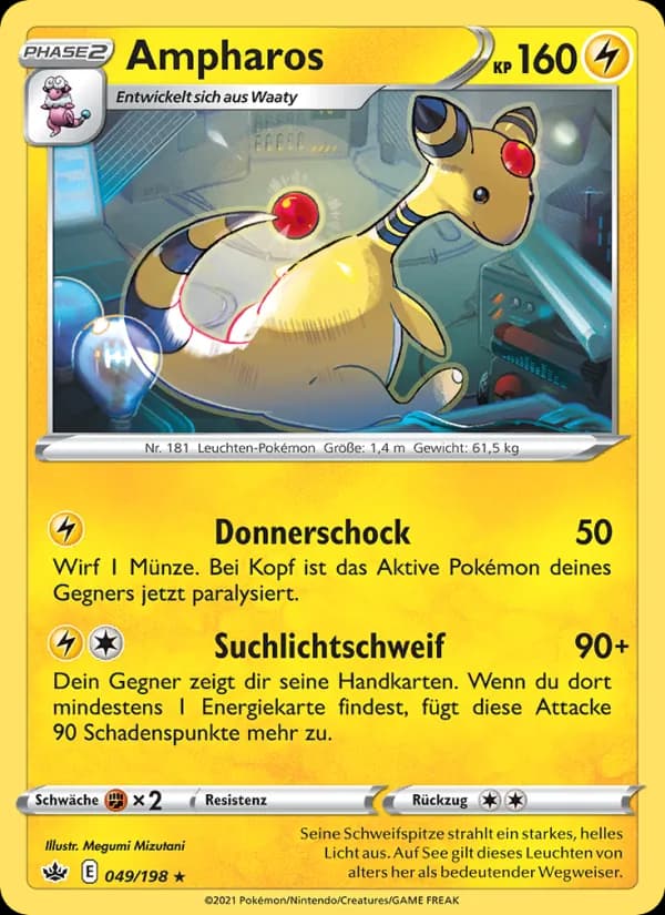 Ampharos card in German