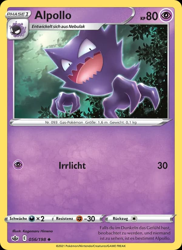 Alpollo card in German
