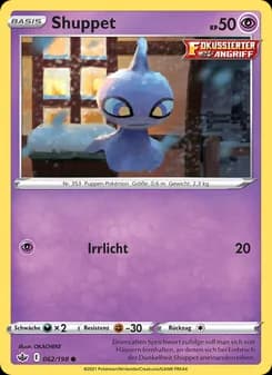 Shuppet card in German