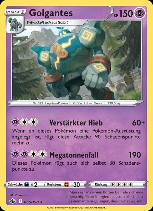 Golgantes card in German