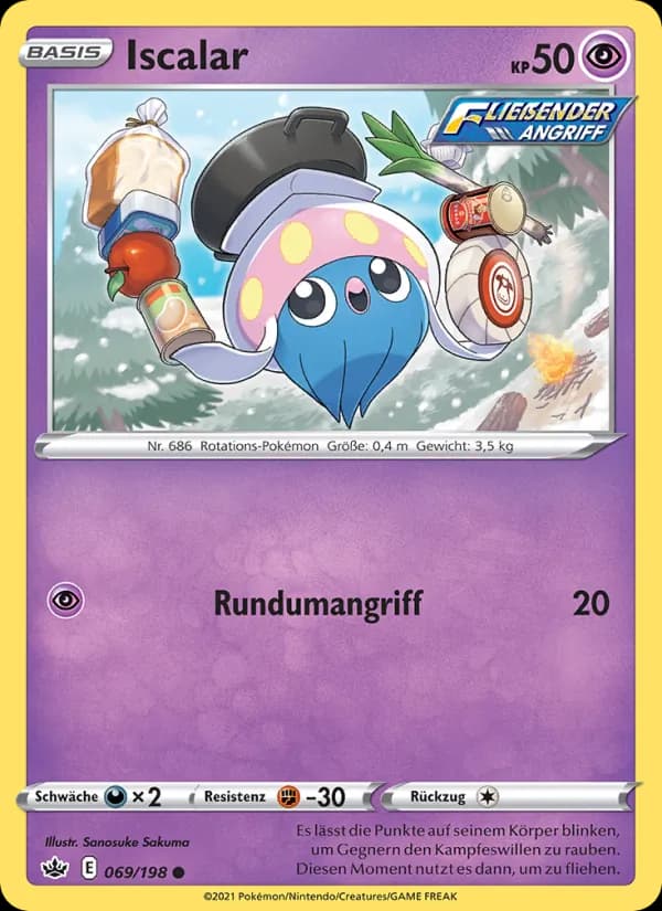 Iscalar card in German