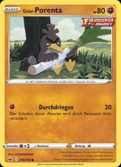 Galar-Porenta card in German