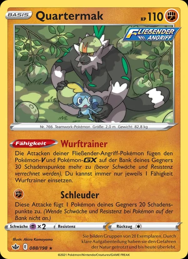 Quartermak card in German
