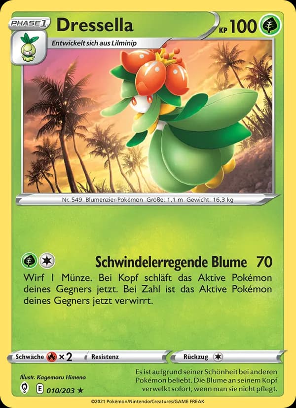 Dressella card in German
