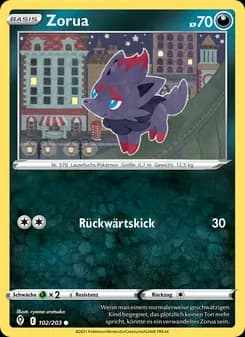 Zorua card in German