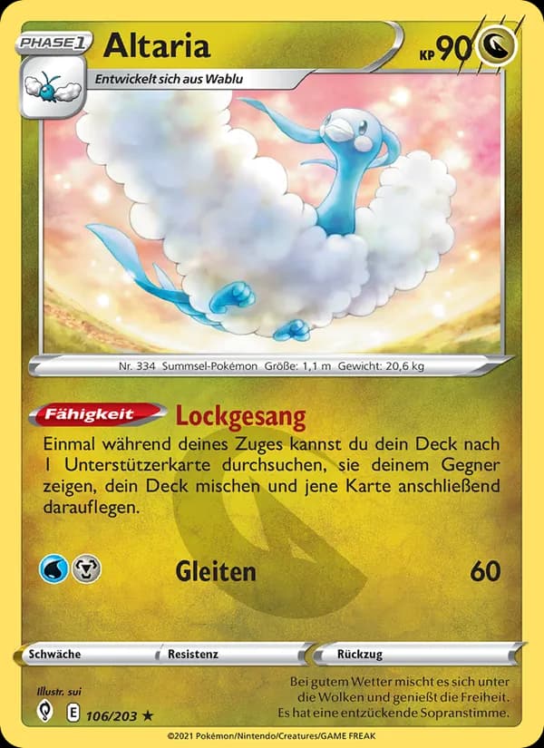 Altaria card in German