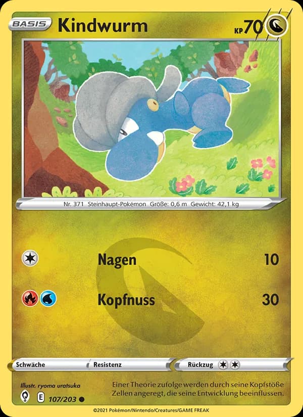 Kindwurm card in German