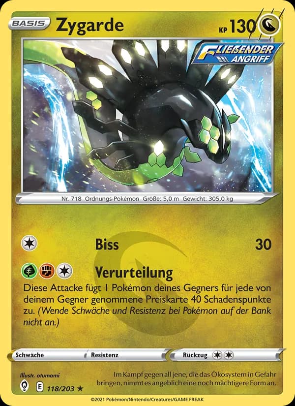 Zygarde card in German