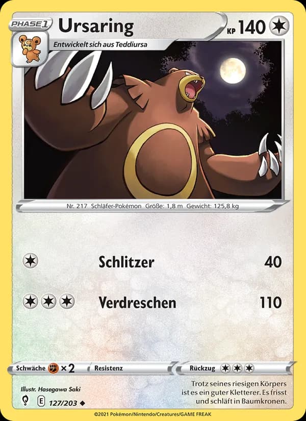 Ursaring card in German