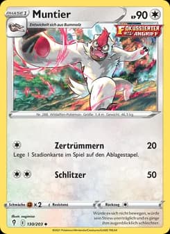 Muntier card in German