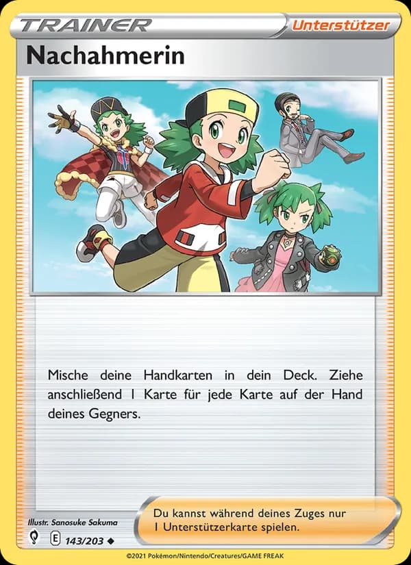 Nachahmerin card in German