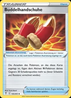 Buddelhandschuhe card in German