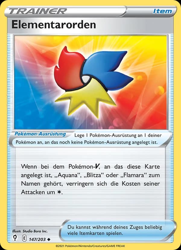 Elementarorden card in German