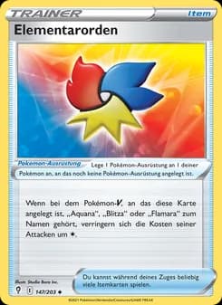 Elementarorden card in German