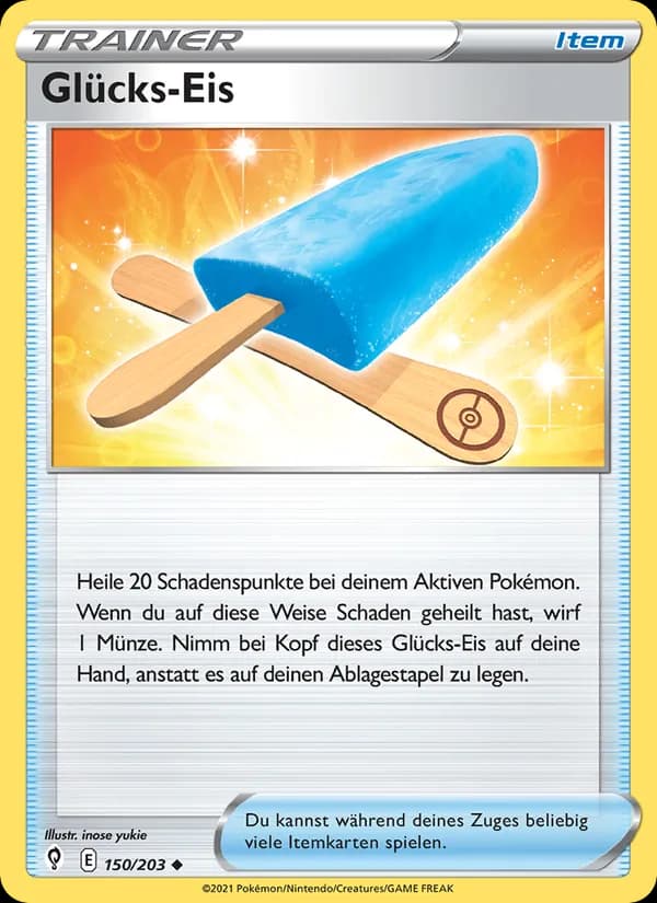 Glücks-Eis card in German